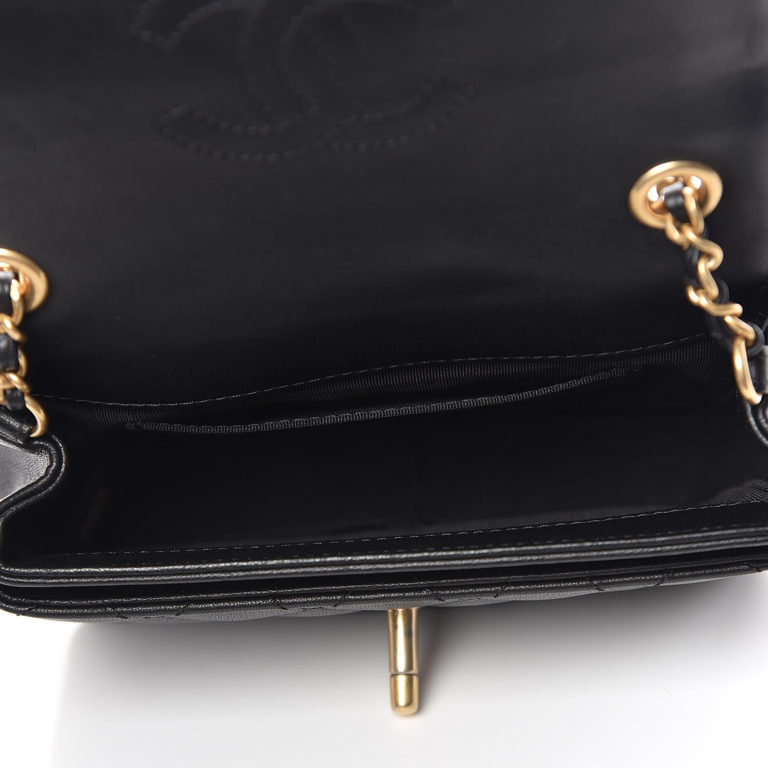 Chanel Lambskin Quilted Small Camellia Flower Flap Black 8 of 11