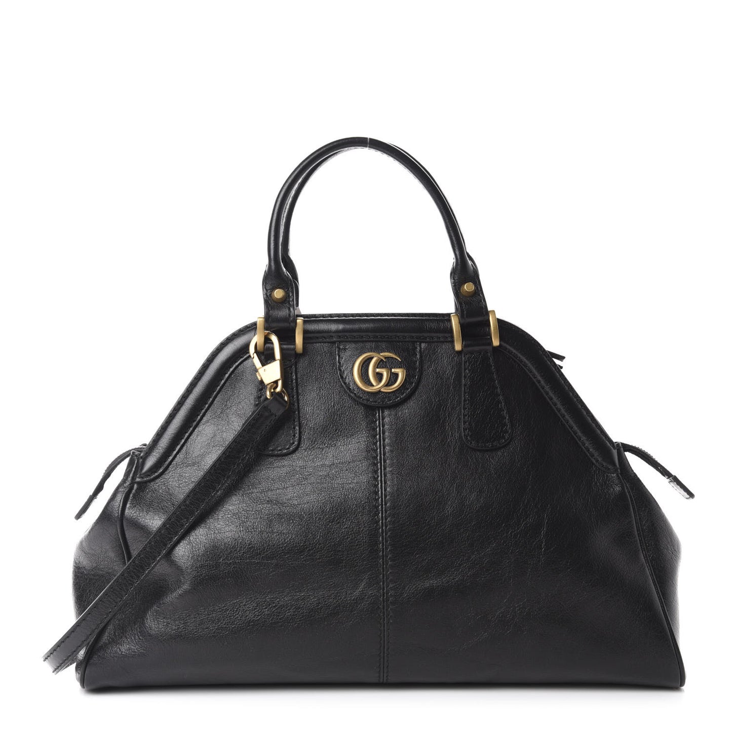 Calfskin Medium Re(Belle) Top Handle Bag Black