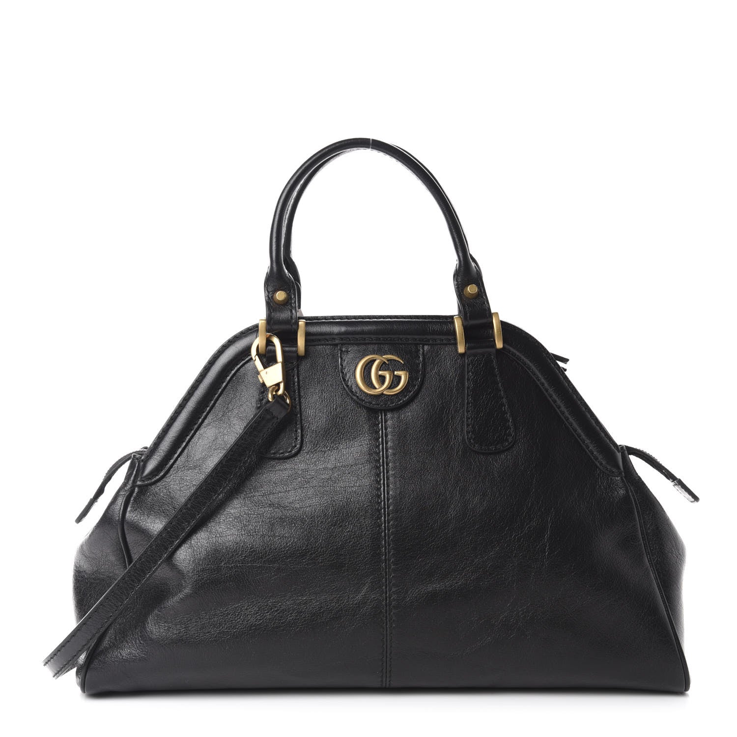 Gucci Calfskin Medium Re(Belle) Top Handle Bag Black 1 of 10