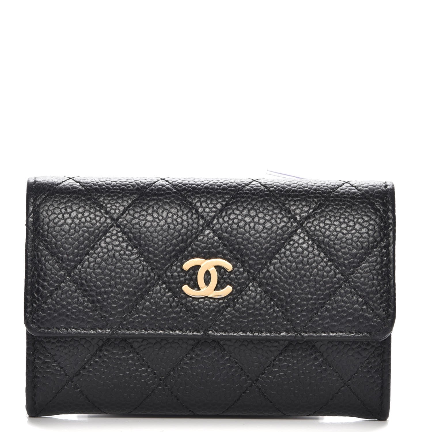 Chanel Caviar Quilted Flap Card Holder Black 1 of 8