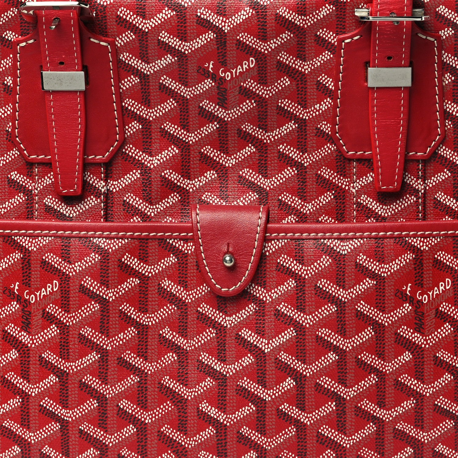 Goyard Goyardine Ambassade MM Briefcase Red 1783391 – FASHIONPHILE