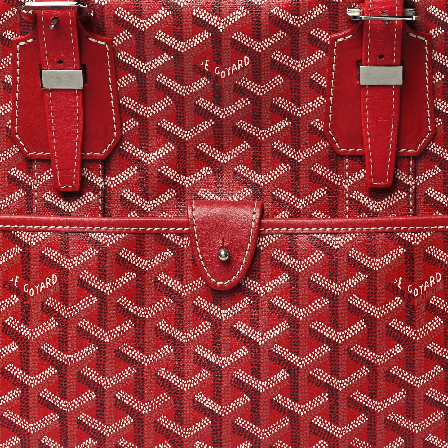 Goyardine Ambassade MM Briefcase Red