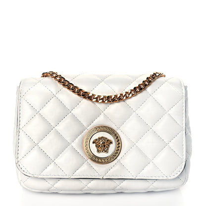 Versace Nappa Quilted Small Medusa Chain Crossbody White 1 of 10