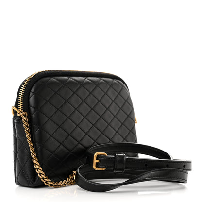 Saint Laurent Lambskin Quilted Gaby Zipped Pouch Black 3 of 10
