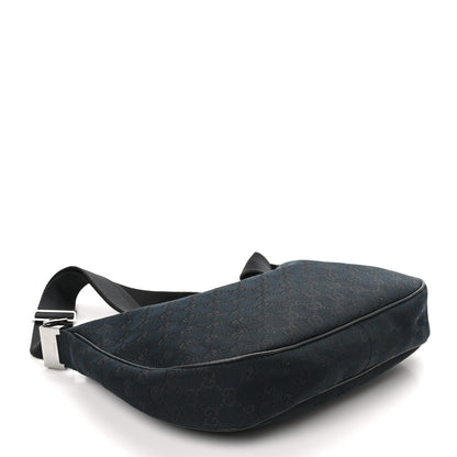 Gucci Monogram Medium Half Moon Hobo Black 4 of 10