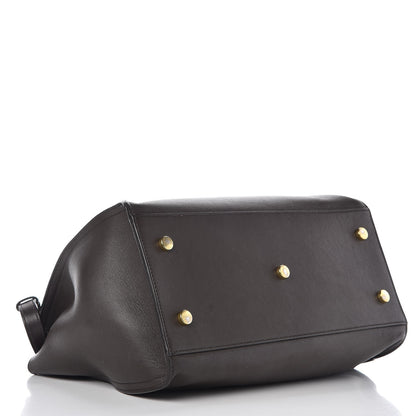 Saint Laurent Smooth Calfskin Small Cabas Monogram Dark Grey 4 of 14