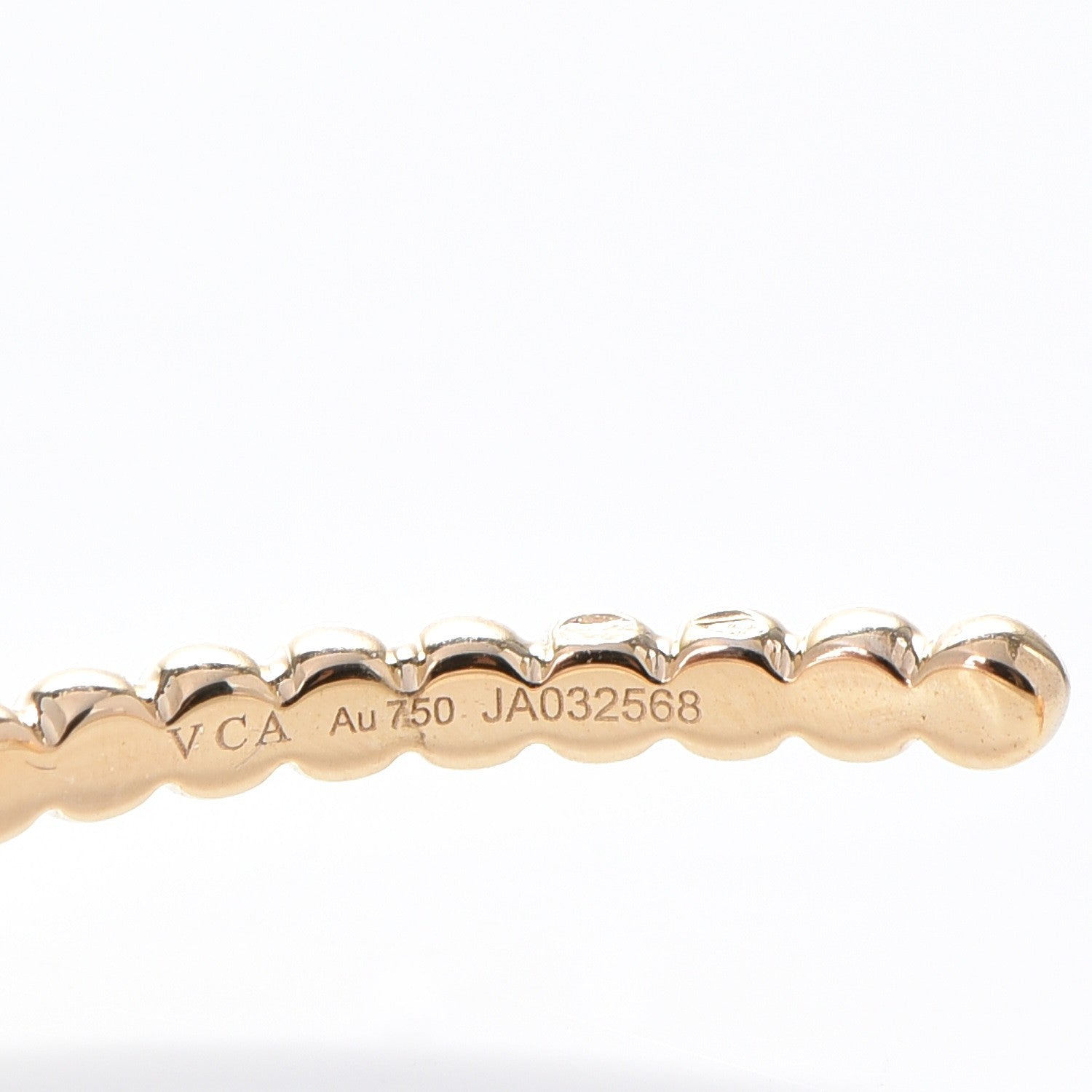 Van Cleef & Arpels 18K Yellow Gold Small Perlee Hoop Earrings 5 of 7
