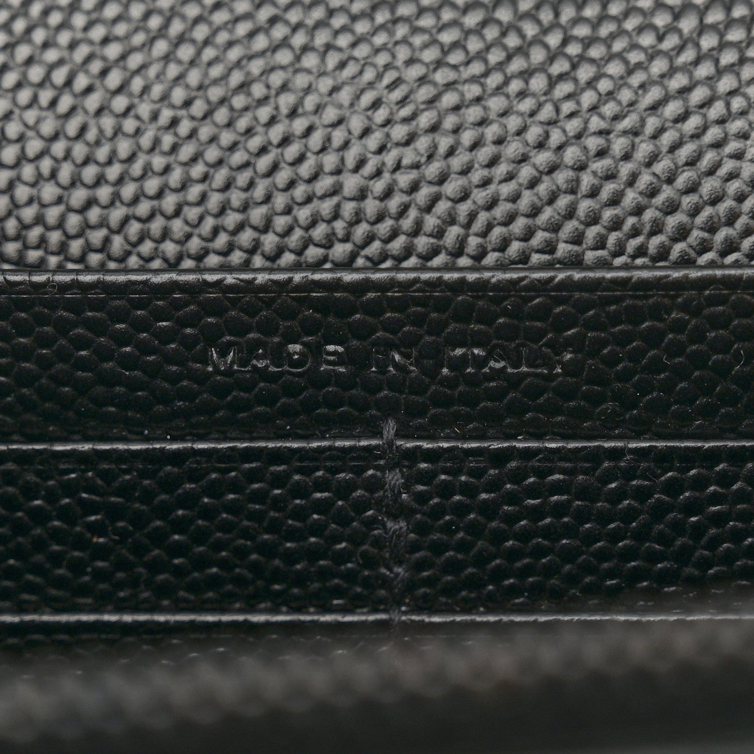 Saint Laurent Grain De Poudre Matelasse Chevron Monogram Monochrome Chain Wallet Black 7 of 11