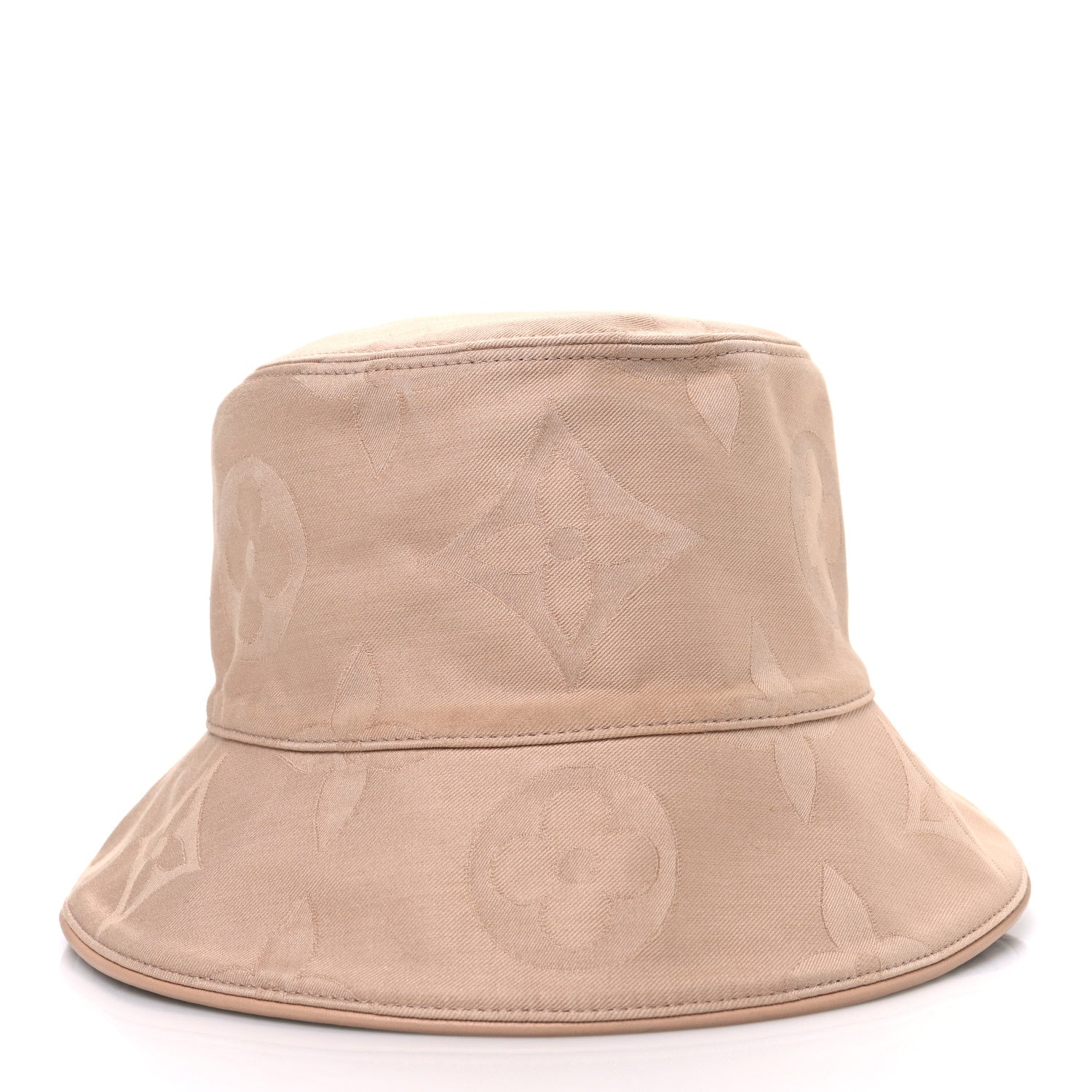 Louis Vuitton Cotton Monogram Flower Tile Reversible Bucket Hat Beige 5 of 13