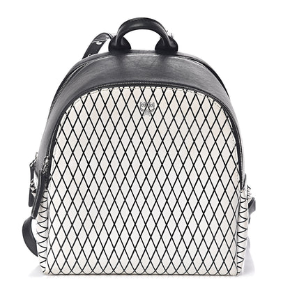 MCM Calfskin Polke Stud Rombi Mini Duchess Backpack White Black 1 of 11
