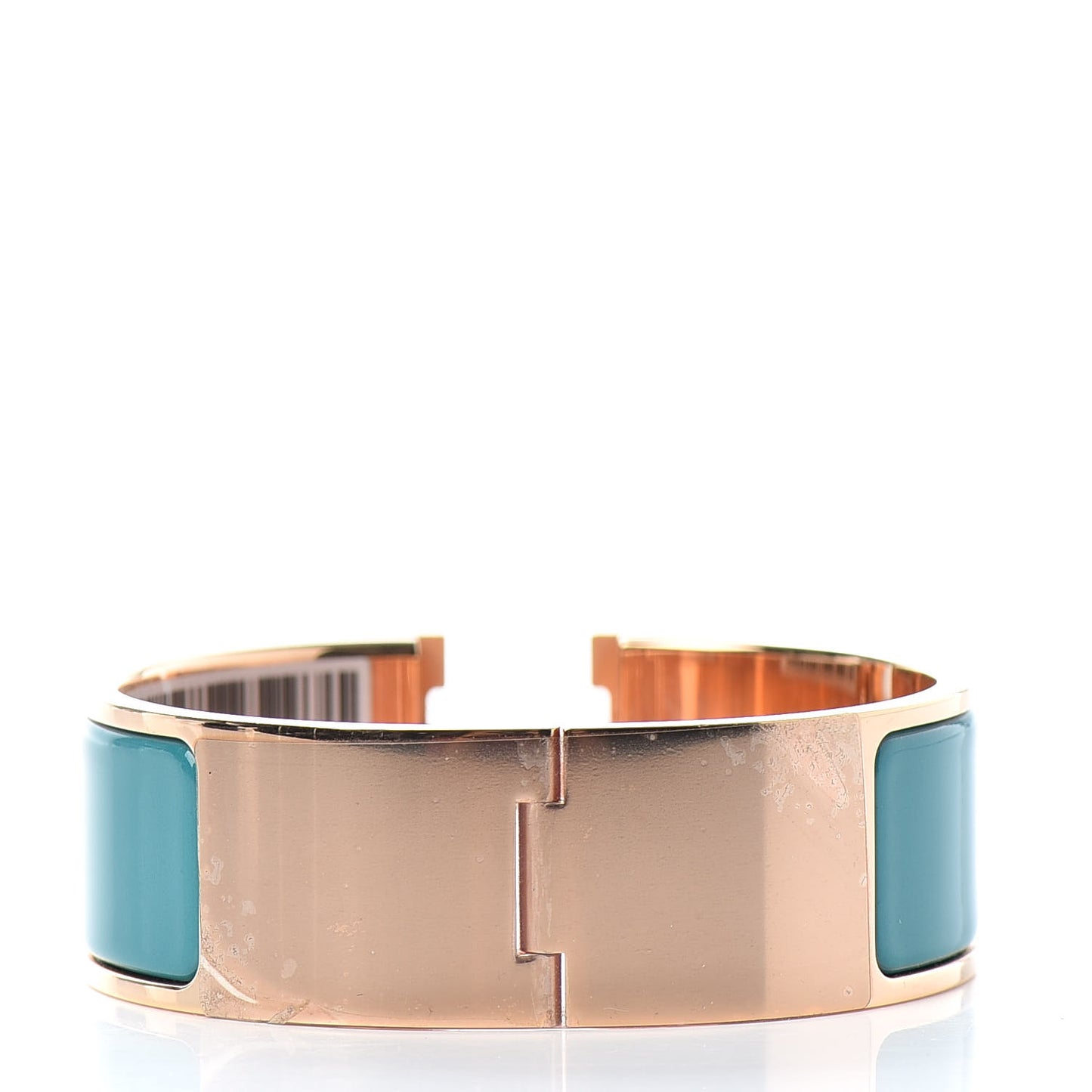 Enamel Wide Clic Clac H Bracelet PM Bleu Canard