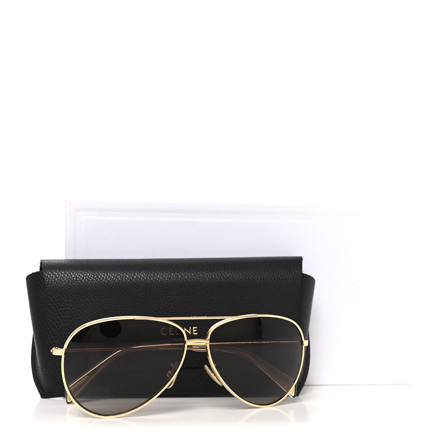 Celine Metal Frame Aviator Sunglasses CL40062U Gold 7 of 7