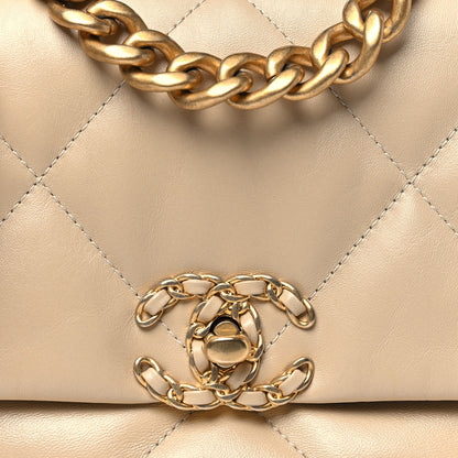 Chanel Lambskin Quilted Medium Chanel 19 Flap Beige 8 of 11