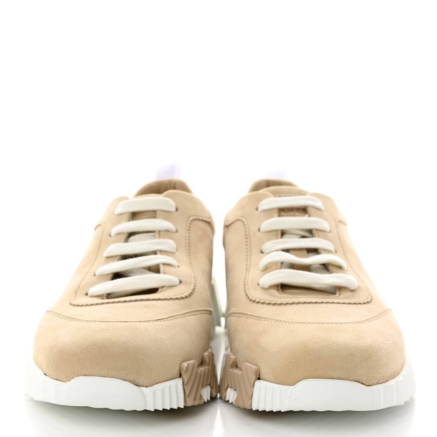 Goatskin Suede Goatskin Bouncing Sneakers 38 White Gomme