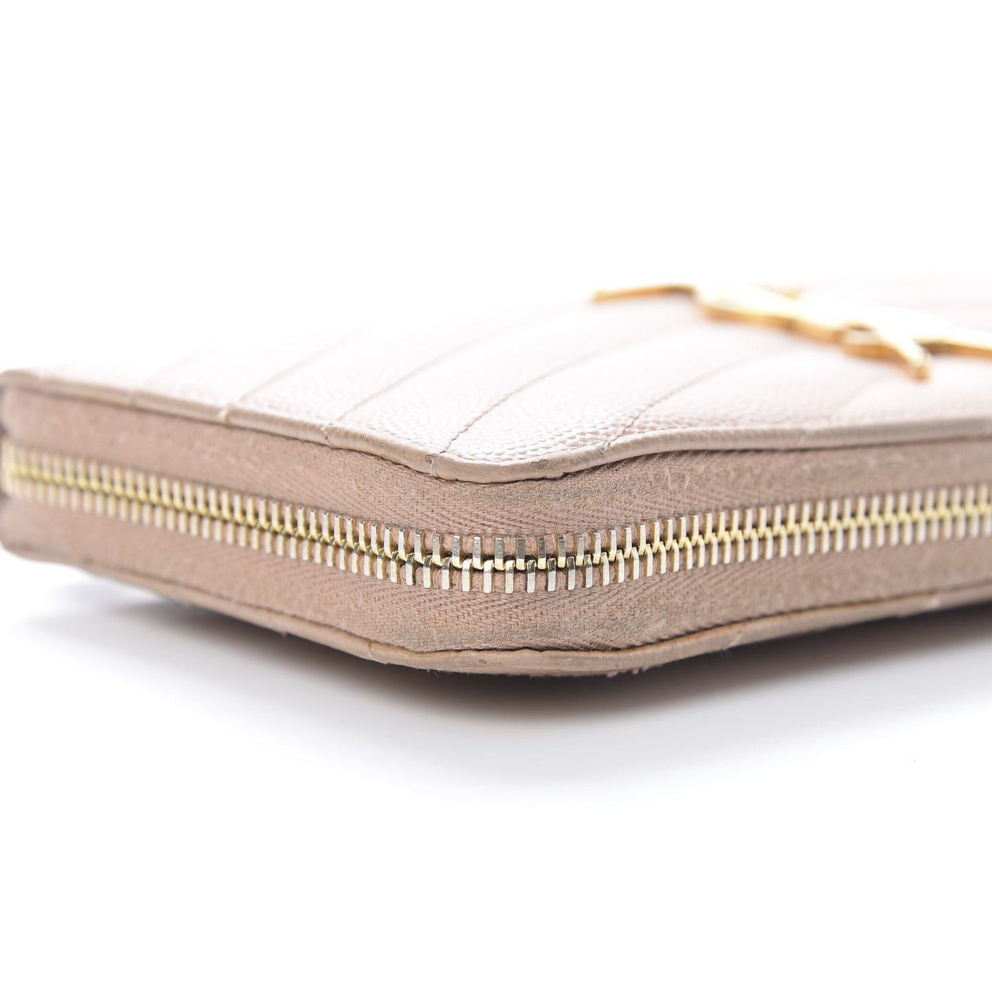 Grain De Poudre Matelasse Chevron Monogram Zip Around Wallet Rose Poudre