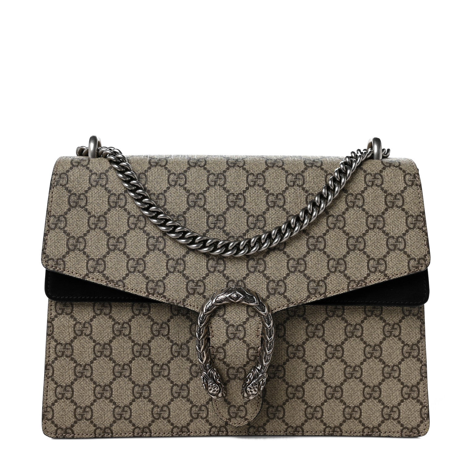Gucci GG Supreme Monogram Medium Dionysus Shoulder Bag Black 1 of 11