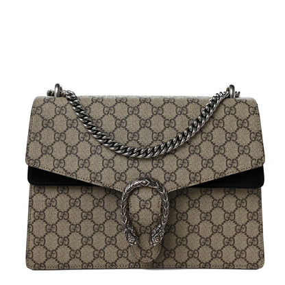 Gucci GG Supreme Monogram Medium Dionysus Shoulder Bag Black 1 of 11
