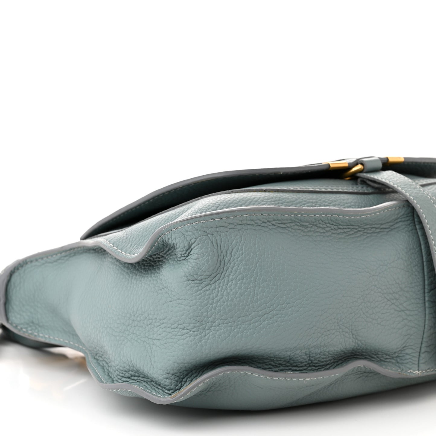 Calfskin Small Marcie Satchel Faded Blue