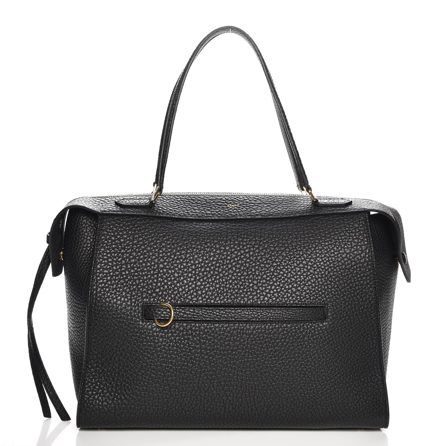 Bullhide Calfskin Medium Ring Bag Black