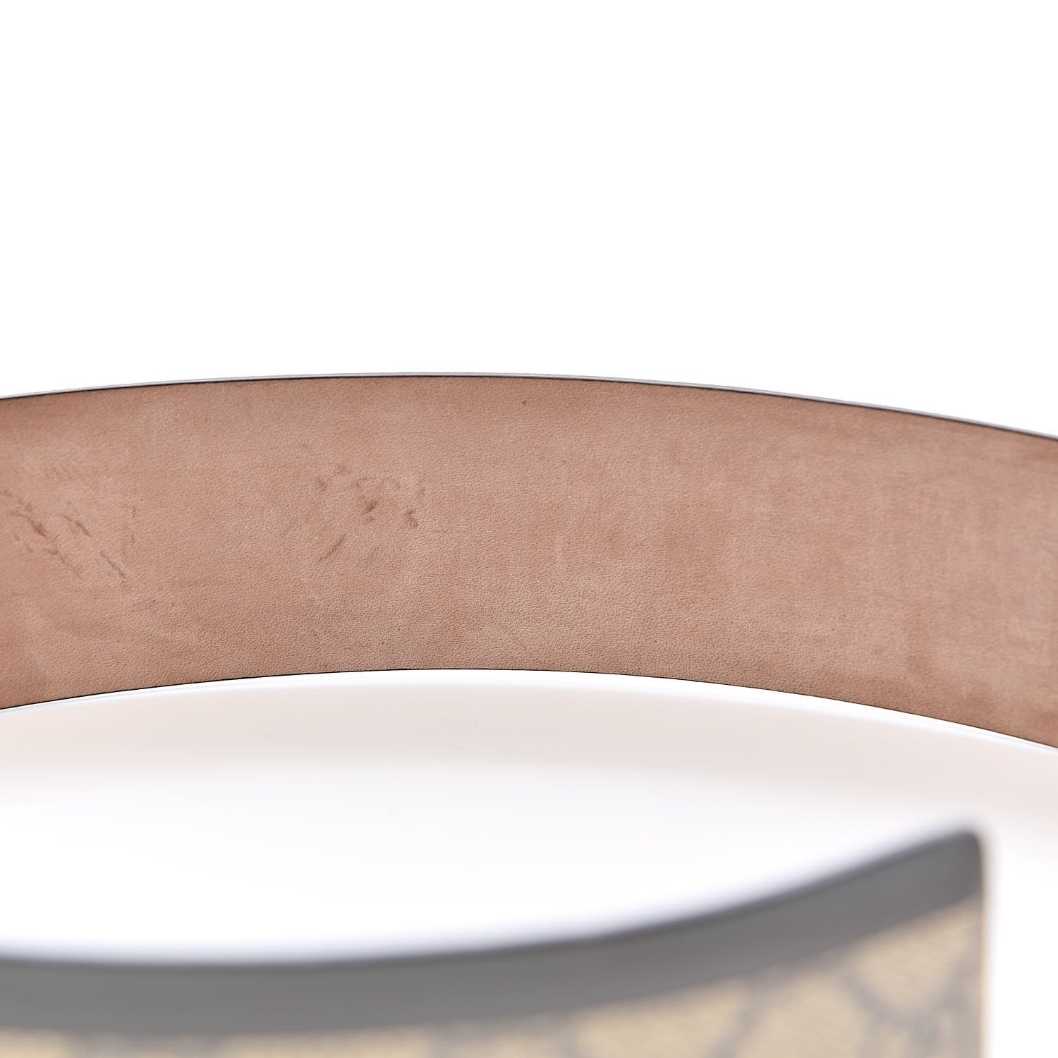 Gucci GG Supreme Monogram Selleria Interlocking G 40mm Belt 80 32 Ecru Grigio 7 of 8