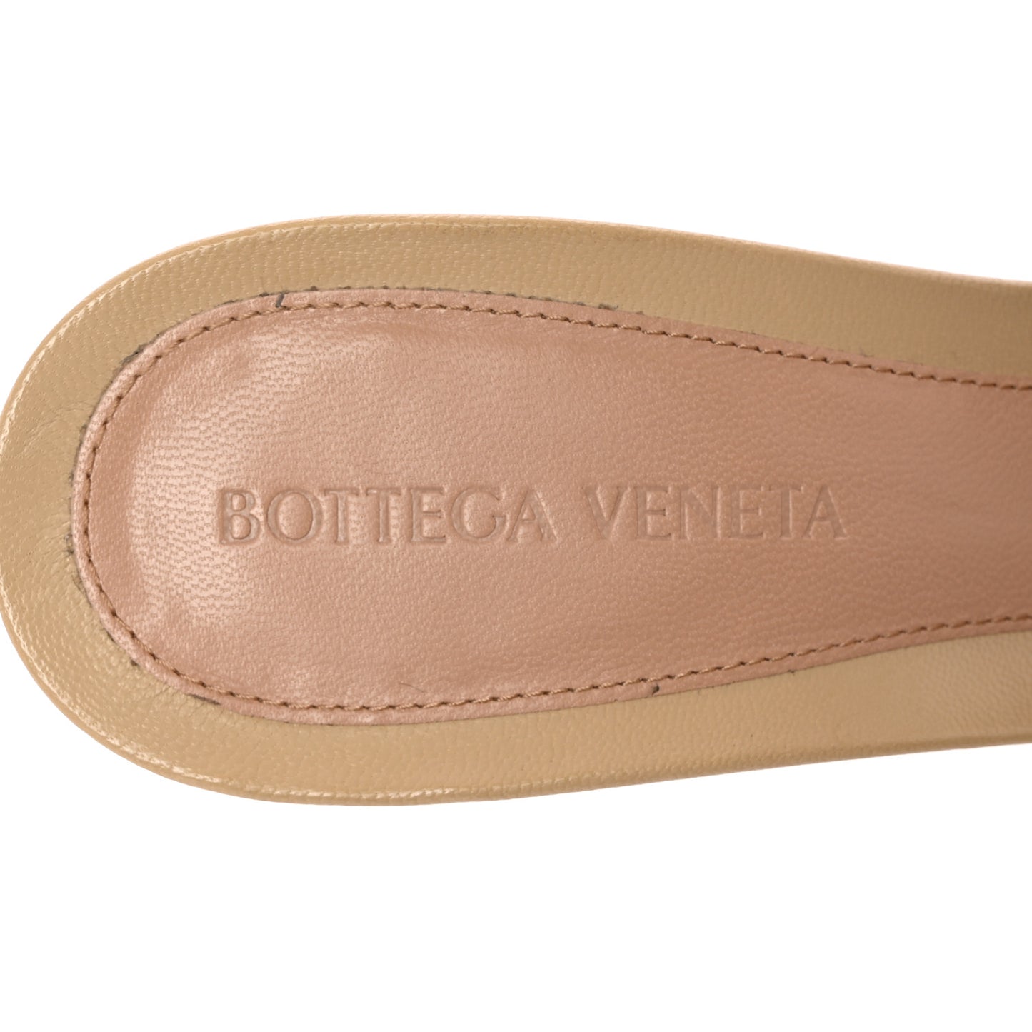 Lambskin Stretch Mule Sandals 39 Nude