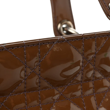 Christian Dior Patent Cannage Medium Lady Dior Brown 15 of 18