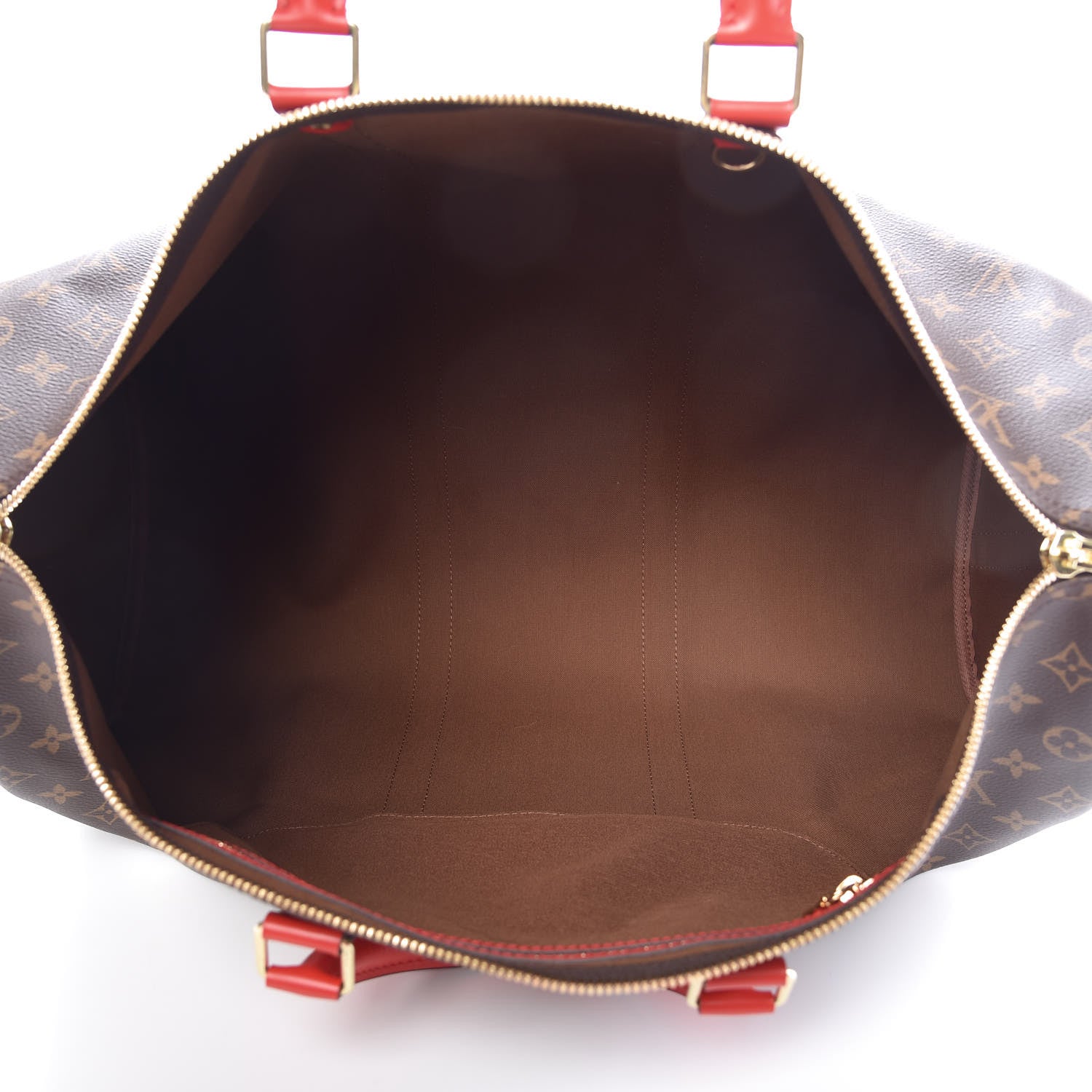 Louis Vuitton Calfskin Monogram Keepall Bandouliere 50 Coquelicot 5 of 10