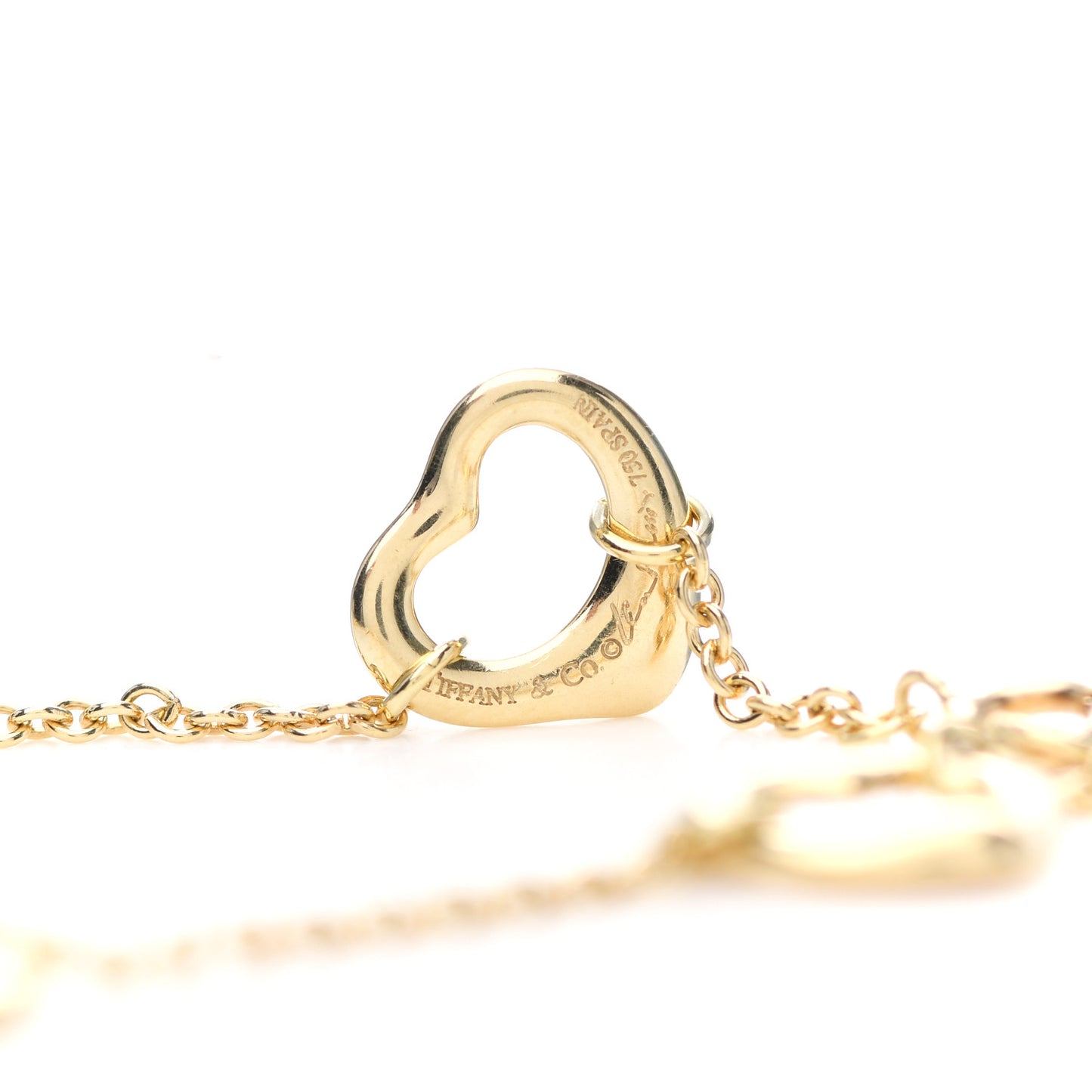 18K Yellow Gold Elsa Peretti 5 Open Heart Bracelet