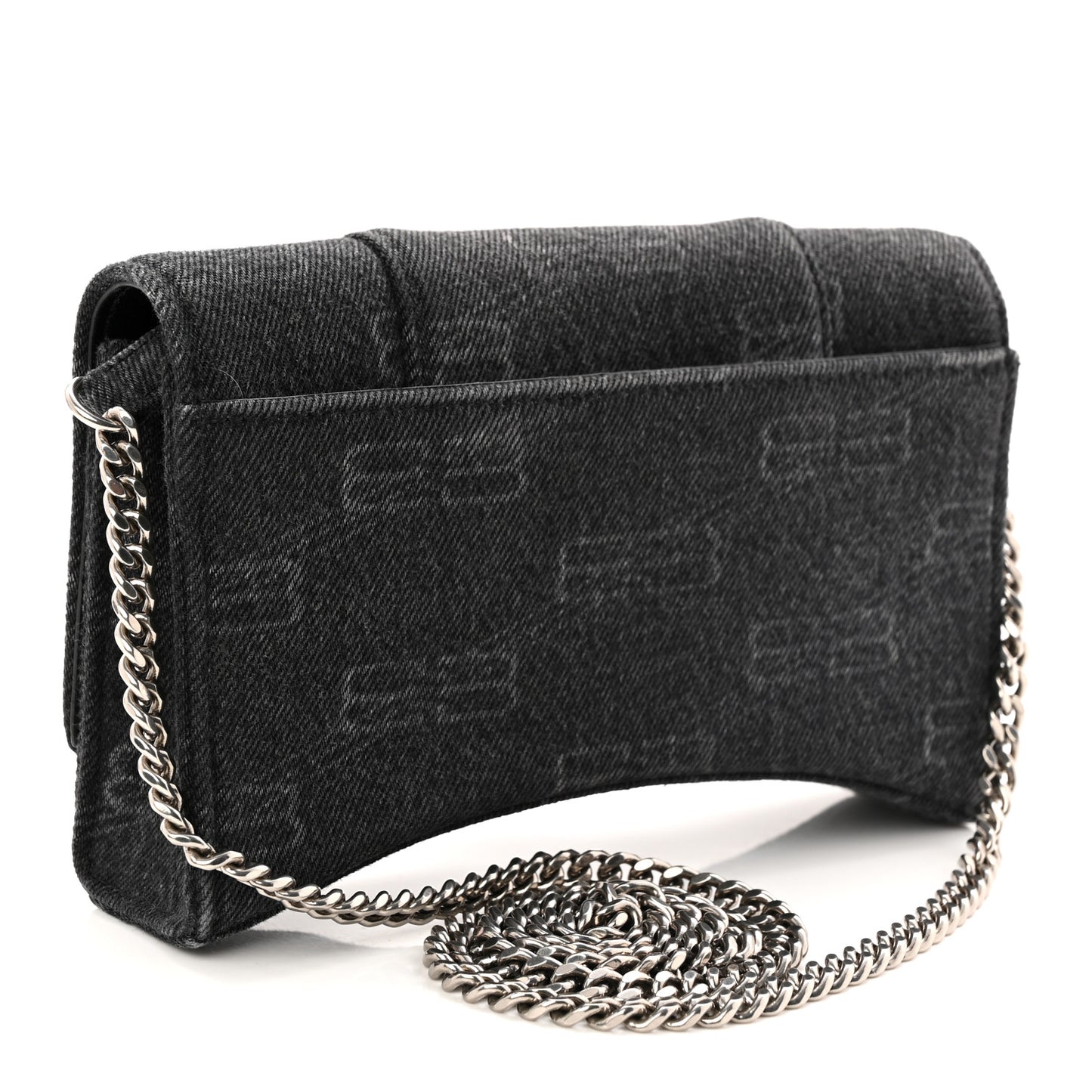 Denim BB Monogram Hourglass Chain Bag Black