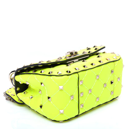 Valentino Garavani Calfskin Micro Rockstud Spike Shoulder Bag Lime 4 of 11