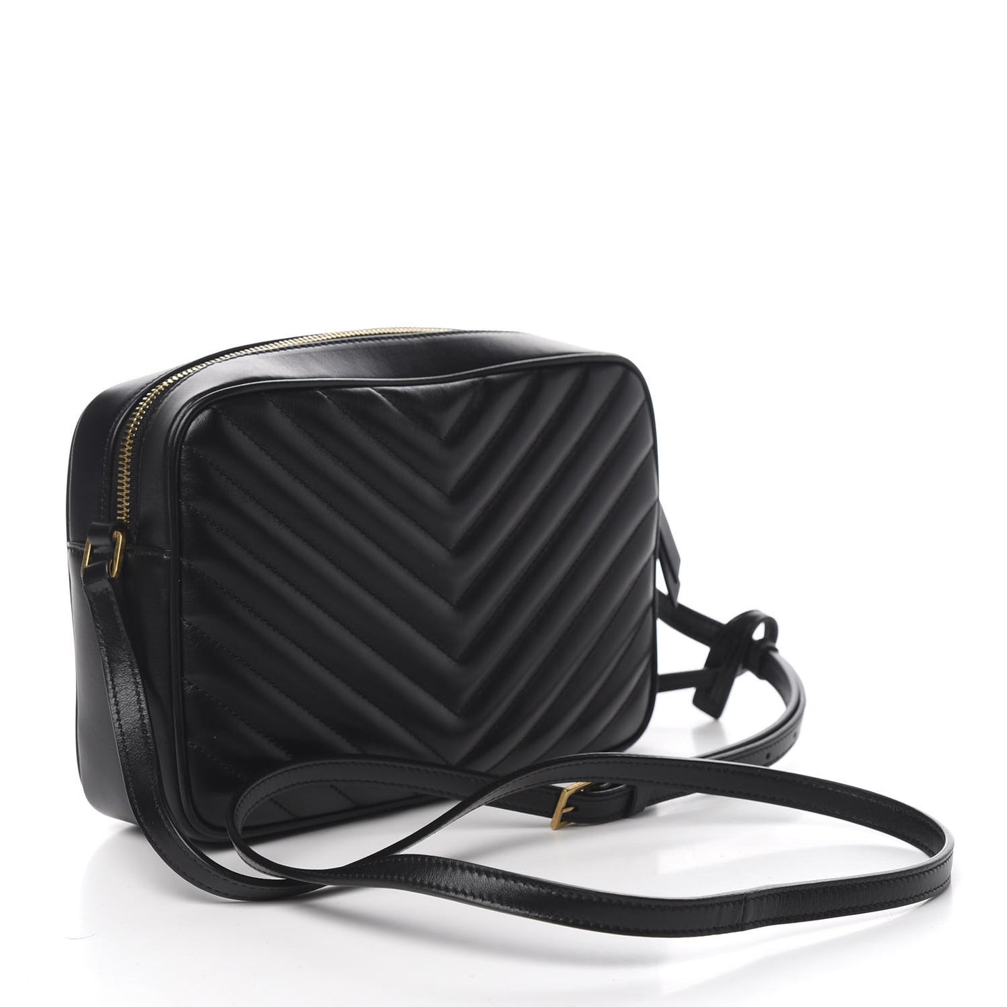 Calfskin Matelasse Monogram Lou Camera Bag Black