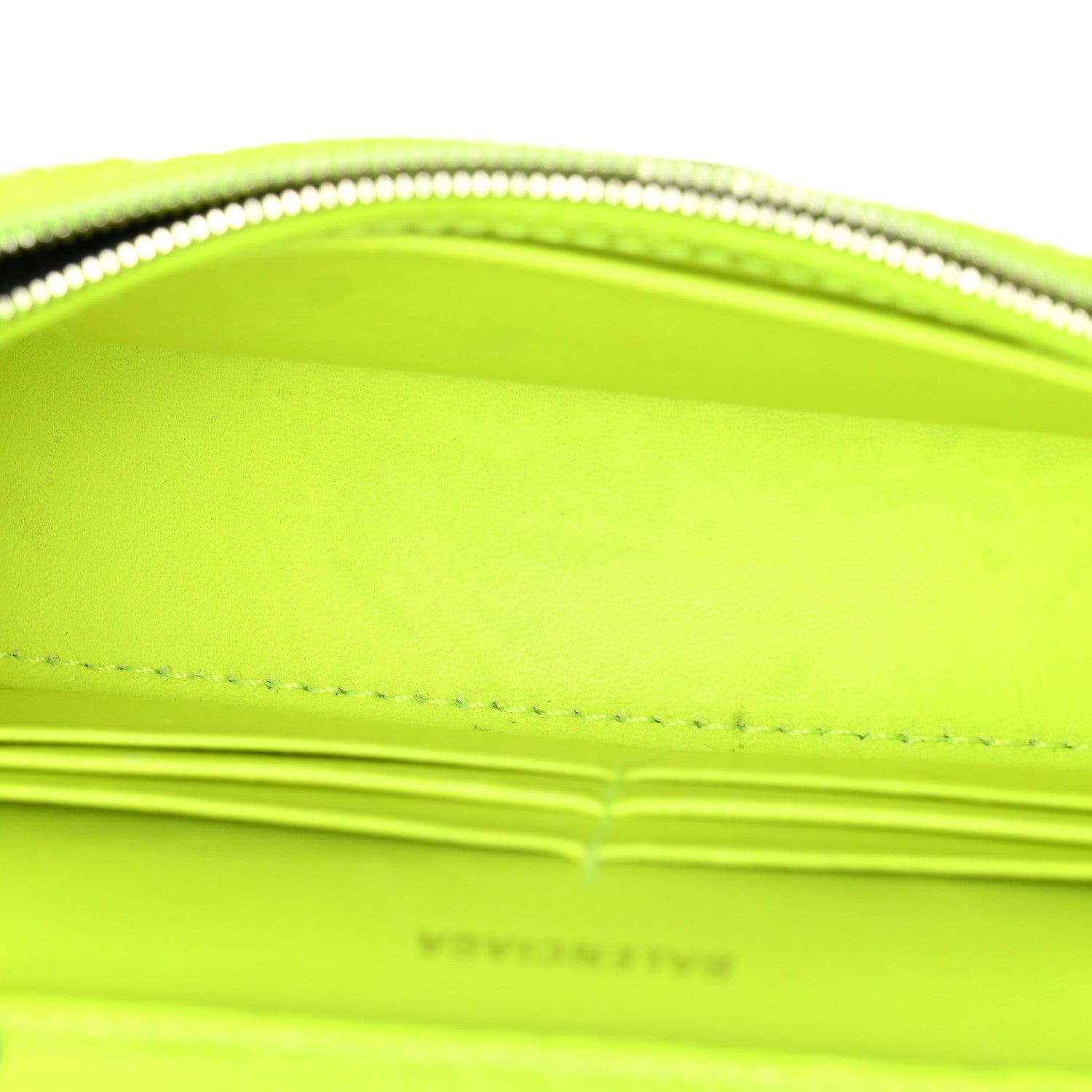 Balenciaga Shiny Calfskin Crocodile Embossed Hourglass Chain Bag Fluo Yellow 5 of 10