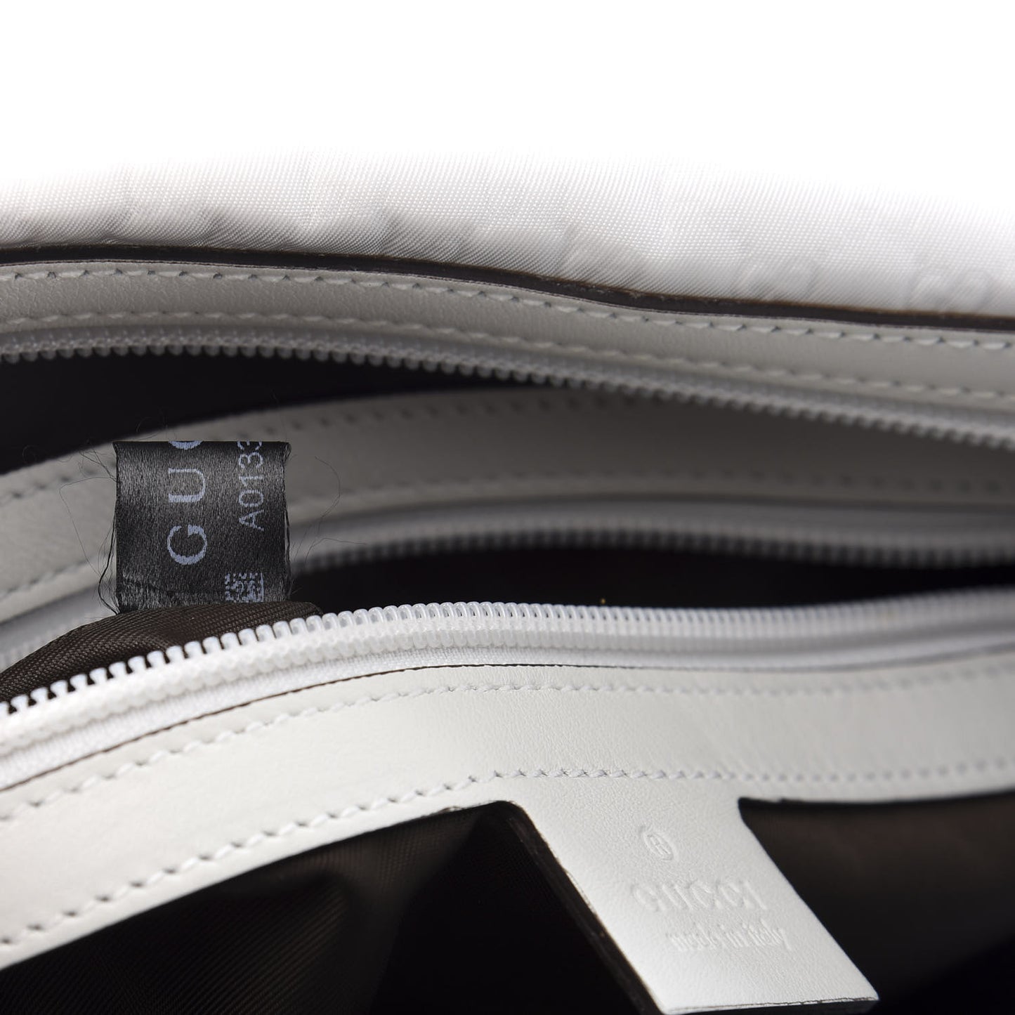 Nylon Microguccissima Gym Bag White