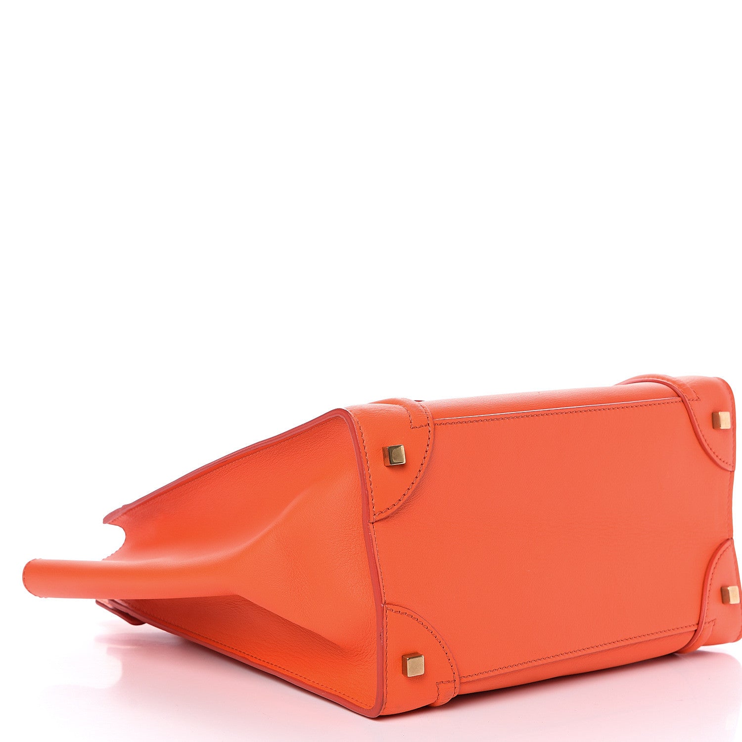 Celine Smooth Calfskin Mini Luggage Orange 3 of 11