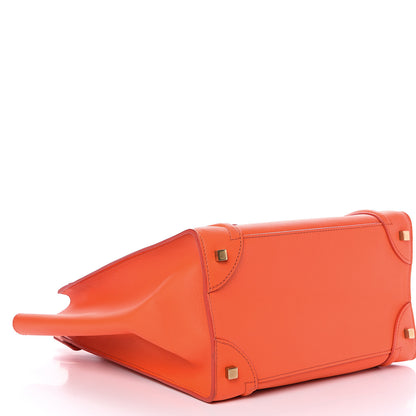 Celine Smooth Calfskin Mini Luggage Orange 3 of 11