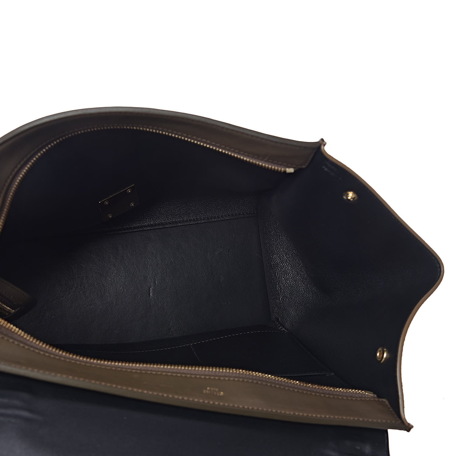Celine Smooth Calfskin Suede Medium Tri-Color Trapeze Olive 5 of 9