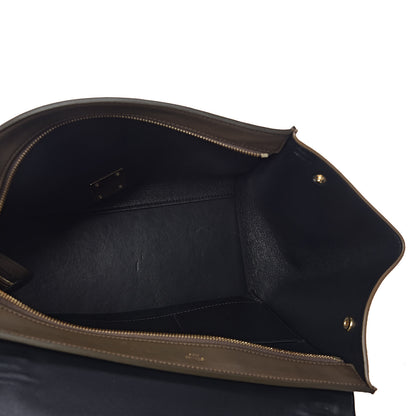 Celine Smooth Calfskin Suede Medium Tri-Color Trapeze Olive 5 of 9