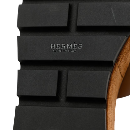 Hermes Calfskin Suede Eze 30 Sandals 38 Naturel 8 of 9