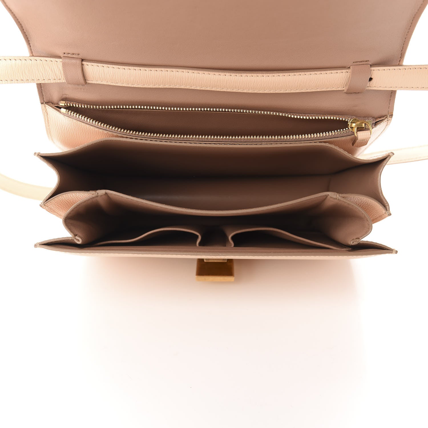 Celine Liege Calfskin Medium Classic Box Flap Bag Nude 5 of 10