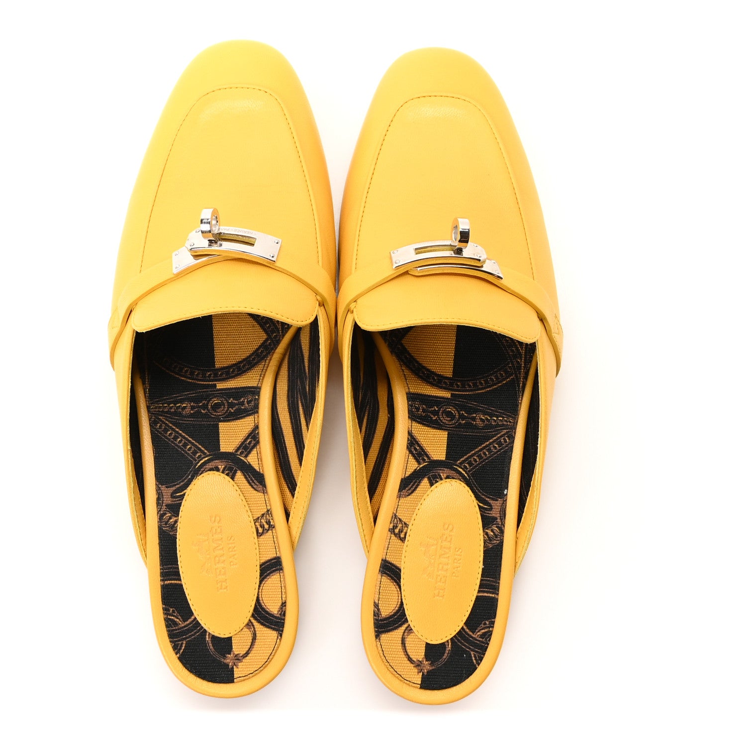 Hermes Goatskin Oz Mules 39 Jaune Sable 2 of 8