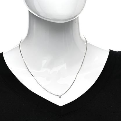 Cartier 18K White Gold Diamond .23ct 1895 Solitaire Pendant Necklace 2 of 4
