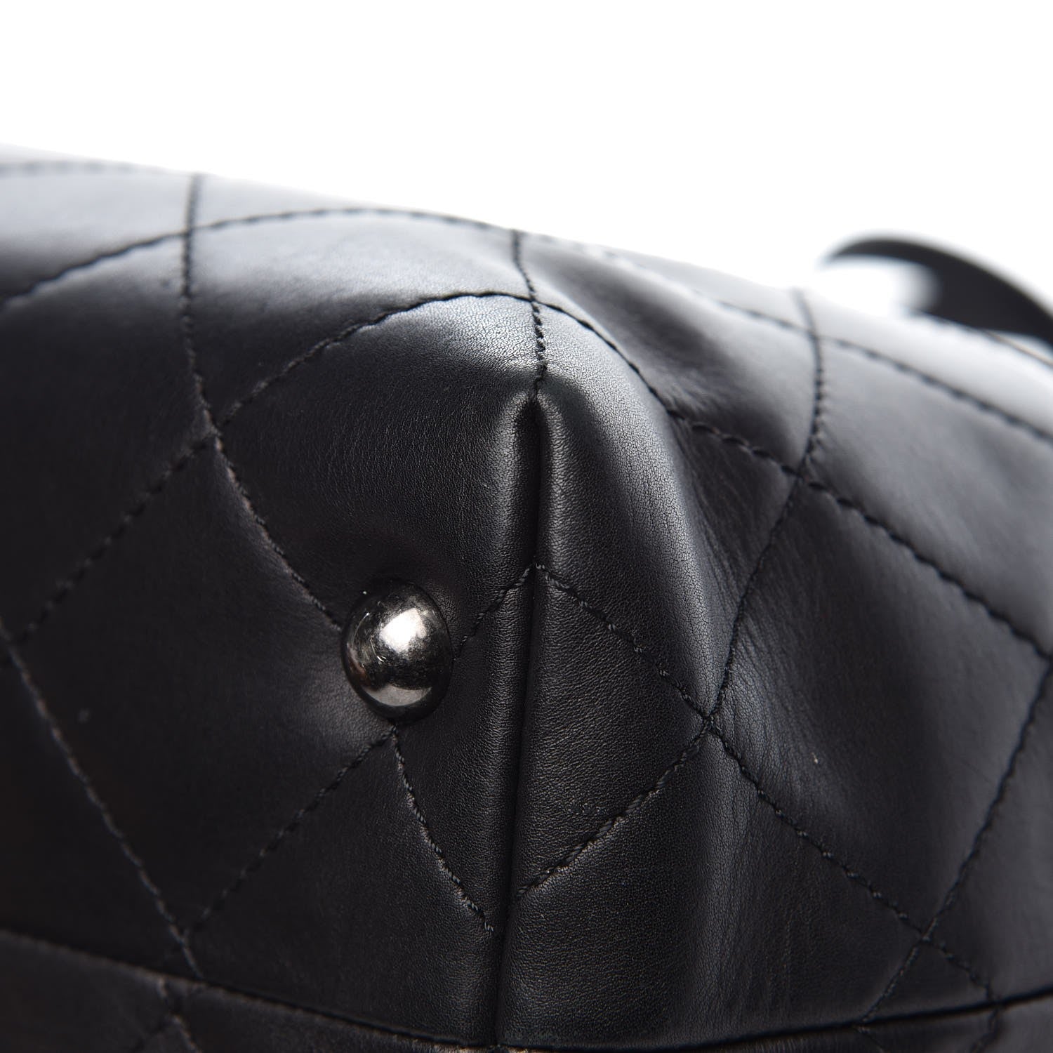 Chanel Calfskin Quilted Shopping In Chains Tote Black 9 of 13
