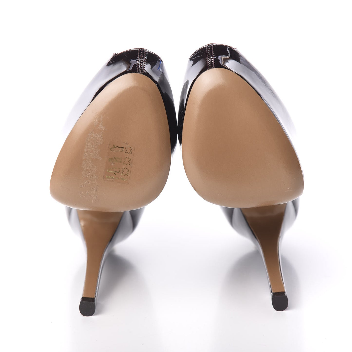 Patent Calfskin Oh Really Peep Toe Pumps 35 Amarante
