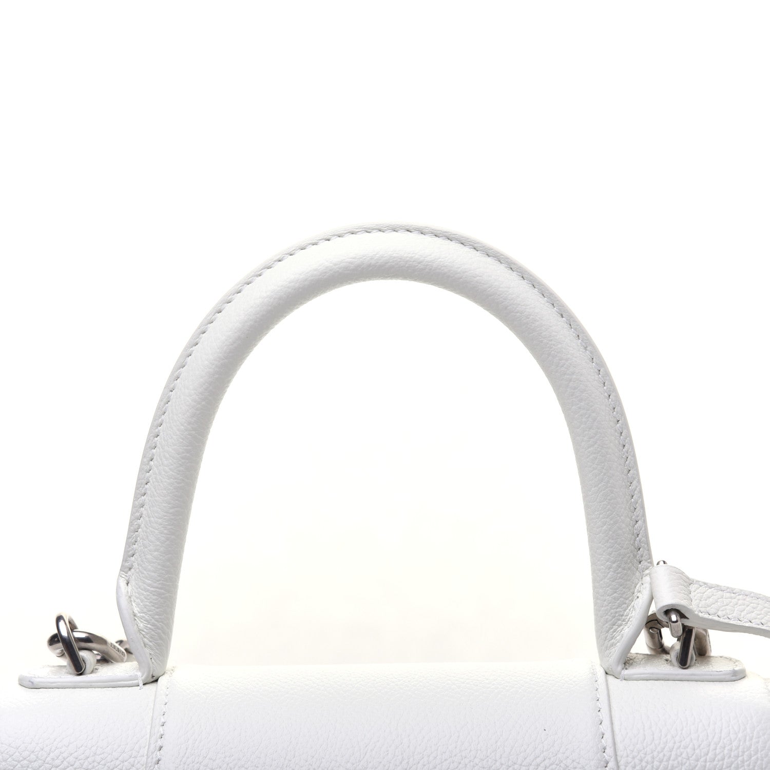 Balenciaga Grained Calfskin Small Hourglass Top Handle Bag White 13 of 13