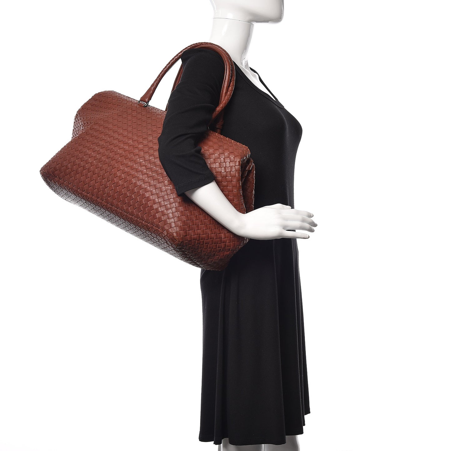 Nappa Intrecciato Brick Tote Canyon