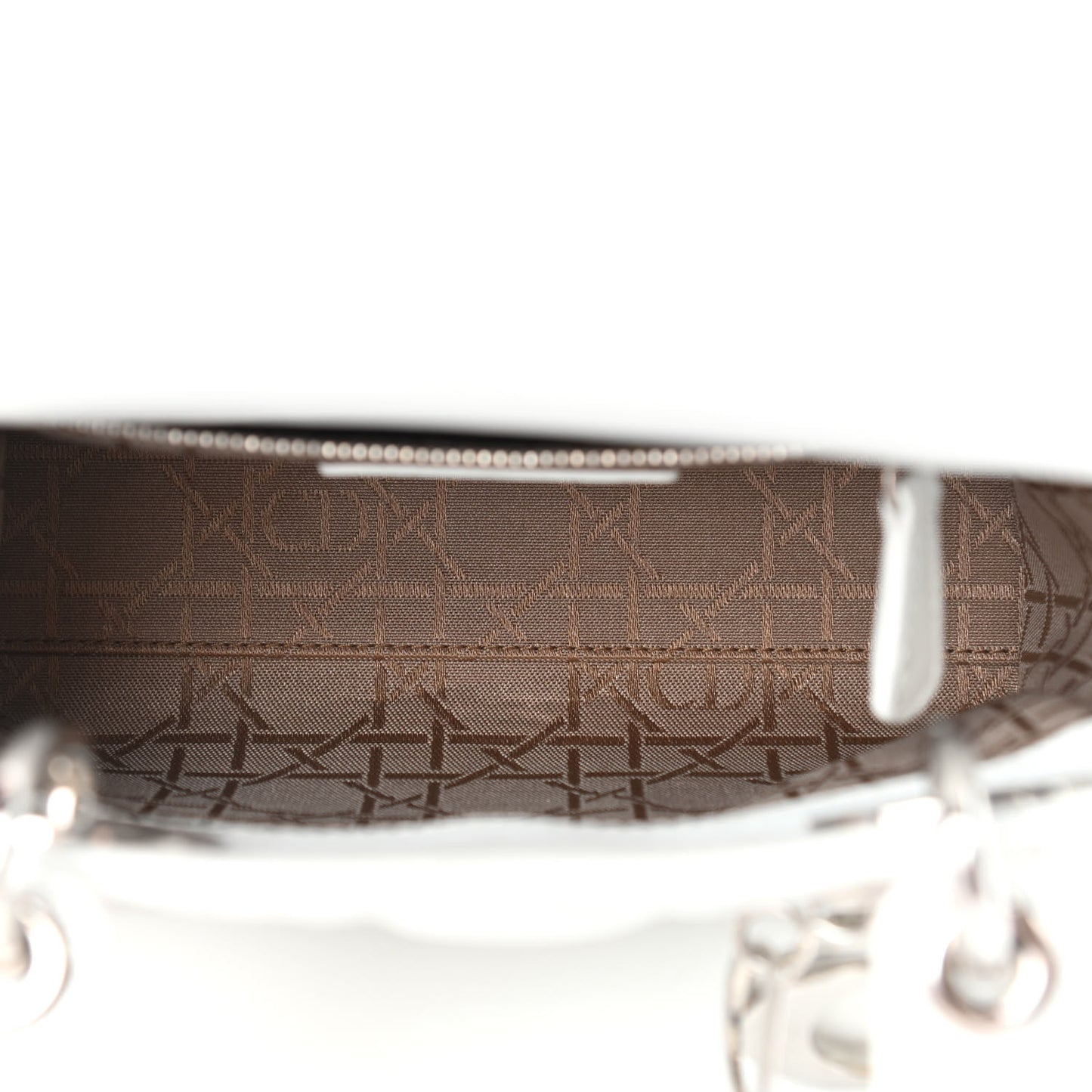 Lambskin Cannage Mini Lady Dior White
