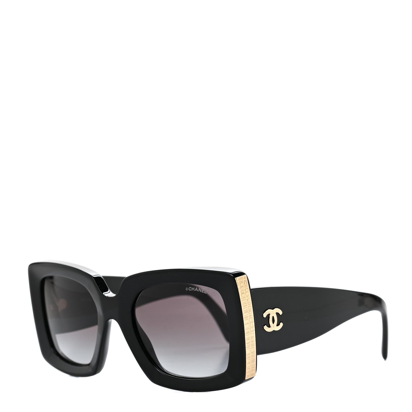 Acetate Rectangle Sunglasses 5435 Black