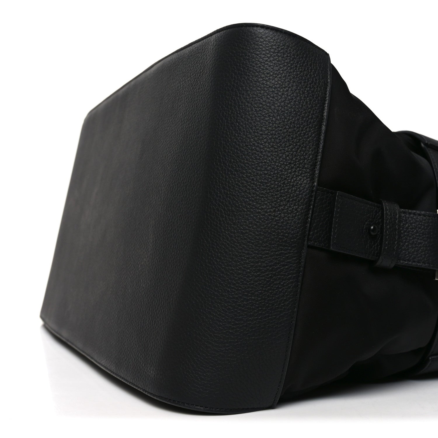 Salvatore Ferragamo Nylon Calfskin Cut Out Duffle Bag Black 9 of 9