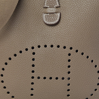 Hermes Taurillon Clemence Evelyne III PM Etoupe 11 of 12