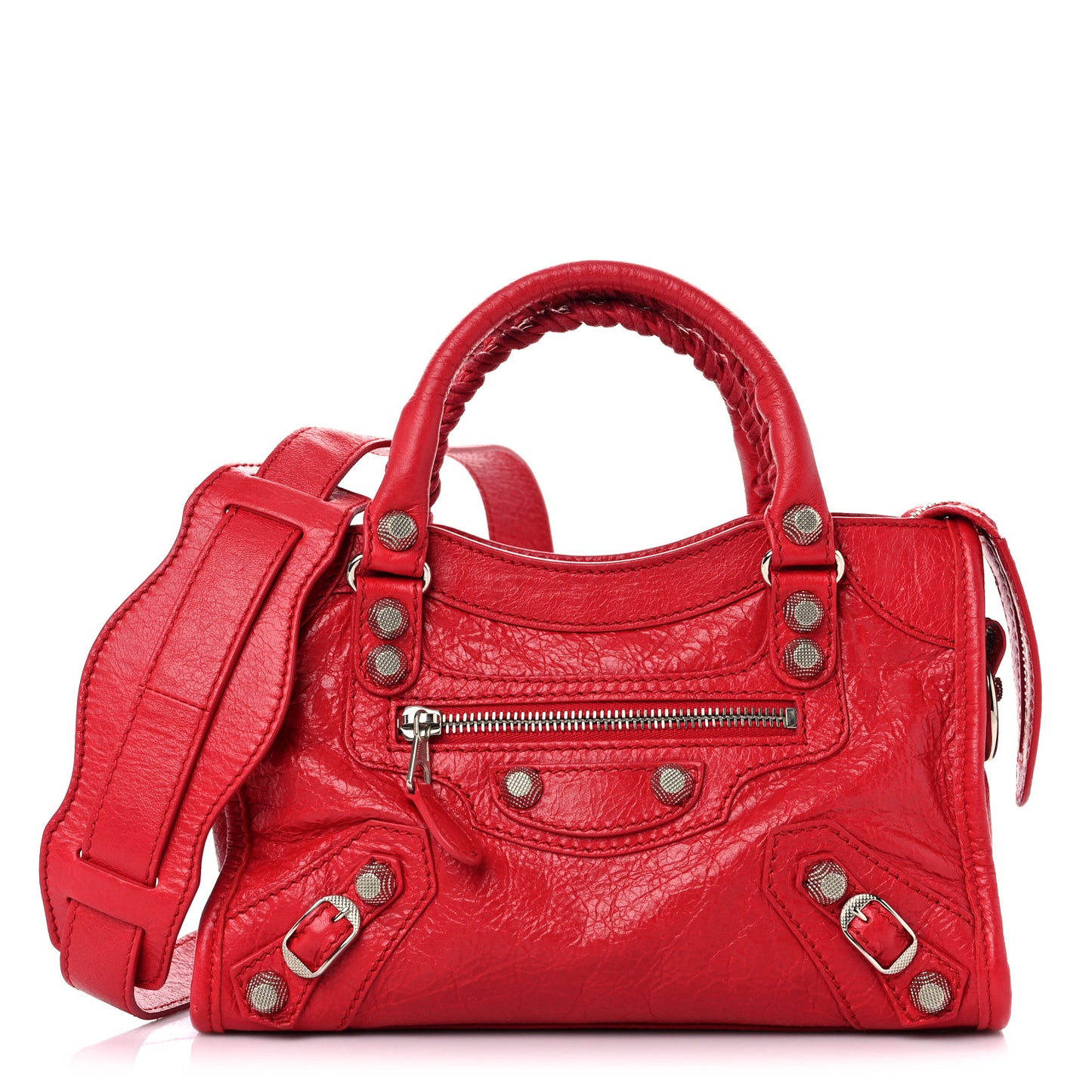 Agneau Giant 12 Silver Hardware Mini City Rouge Cardinal